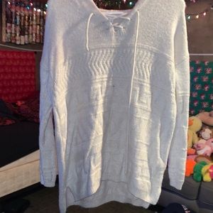 long sleeve white sweater